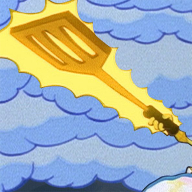 a golden spatula